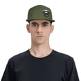 thumbnail image 4 of ZICANCN Cartoon Cow Baseball Caps, Trucker Hats for Men And Women, Adjustable Breathable Flat Caps, Moss Green, 4 of 6