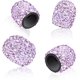 thumbnail image 5 of Tapas de válvula de neumático, tapas de polvo de válvula universal de diamantes de imitación brillantes, accesorios de coche ostentosos para SUV, coches, camiones, bicicletas, púrpura, 4 Uds. oso de fresa Electrónica, 5 of 5