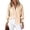 Khaki, variant on Women's Striped Button Up Shirts with Smocked Long Sleeve Lapel Collar Loose Fit Dressy Casual Trendy Blouses (XL, Pink)