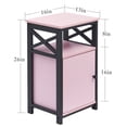 thumbnail image 7 of VECELO Set of 2 Nightstand with Cabinet, Bedside End Table for Living Room, Bedroom, Office,  Pink, 7 of 7