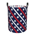 thumbnail image 6 of Lsque Patriotic Star pattern Laundry Hamper Basket, Tall Woven Rope Hamper Basket for Clothes, Lightweight Storage Basket, Collapsible Waterproof-Small, 6 of 8