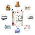 thumbnail image 6 of Balery Home Sweet Home Floral Round Laundry Basket with Handles Waterproof Freestanding Laundry Hamper for Clothes Toys in the Dorm and Family-Small, 6 of 8