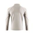 thumbnail image 5 of Outdoor Athletic Shirts for Men Quarter Zipper Stand Collar Tops with Long Sleeve Spring Running Hiking Activewear Khaki 2XL, 5 of 9