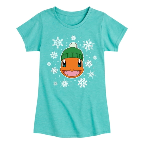 Pokémon - Charmander Snowflakes - Youth Girls Short Sleeve Graphic T-Shirt