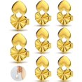 thumbnail image 1 of 4 pares de elevadores de pendientes, parte trasera de pendientes de corazón hipoalergénicos para orejas caídas, ajustables para pendientes pesados, 1 of 5
