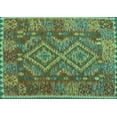 thumbnail image 1 of Ahgly Company Indoor Rectangle Oriental Turquoise Blue Traditional Area Rugs, 5' x 7', 1 of 4