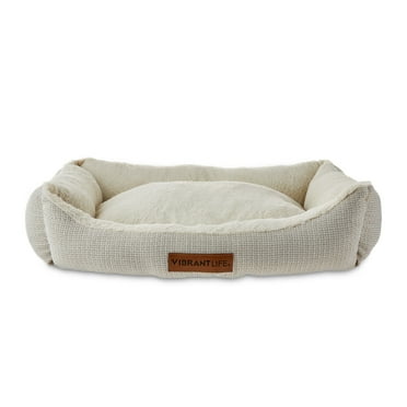 Vibrant Life Luxe Cuddler Pet Bed, Cream, 1 Count