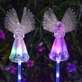 thumbnail image 3 of 1 Pack Solar Angel Lights Outdoor for Cemetery Decorations, Garden Stake Light Multi-Color Changing LED Waterproof Lawn Decorative Light for Garden Yard Patio Cemetery Grave Decorations, 3 of 8