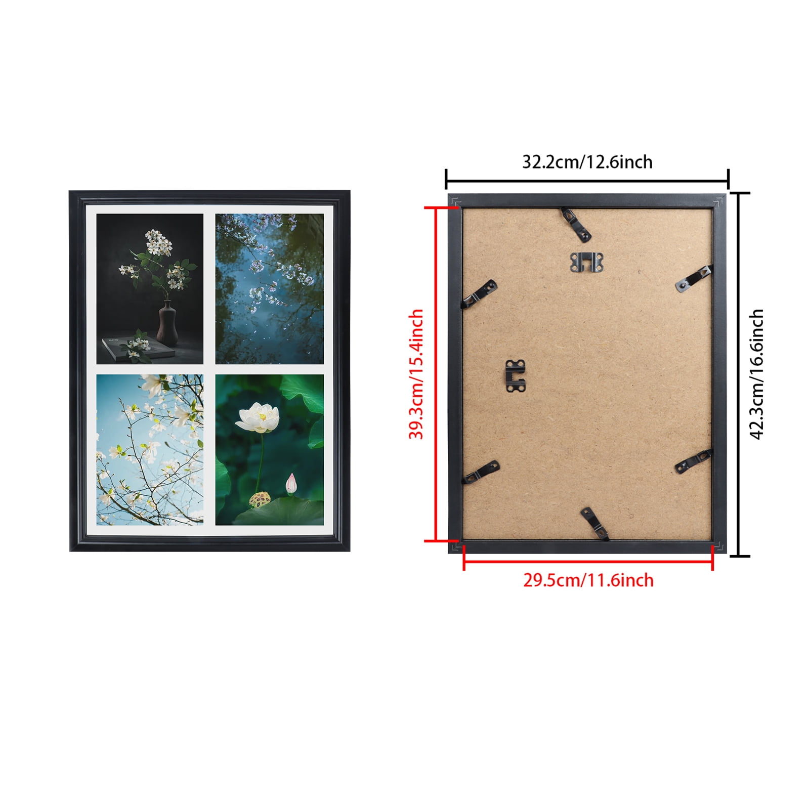 2-Pack 5x7 White Collage Picture Frame with 4 Openings