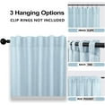 thumbnail image 4 of Light Blue Back Tab Linen Textured Curtains 120 Inch Length for Living Room Bedroom, 10FT Tall Extra Long Sky Baby Blue Semi Sheer Window Drapes for Patio High Ceiling Balcony Backdrop, Set 2 Panels, 4 of 18