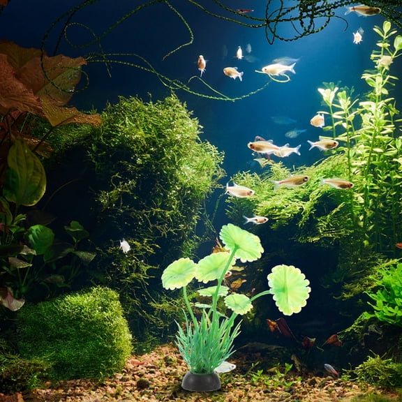 OUNONA 10- Plastic Aquarium Grass Decorations for Realistic Fish Landscape and Aquatic Habitat