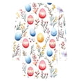 thumbnail image 4 of Cavosen Happy Easter Womens 3/4 Sleeve Blouses Summer Cute Eggs Floral Print Pullover Shirts Round Neck Holiday Tops Vacation Festival T Shirts Loose Dressy Fashion Tees XL, 4 of 5