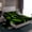 Black Green, variant on jejeloiu Geometric Waves Stripes Twin Sheet Sets,Red Black Bedding For Girls Boys 3pcs