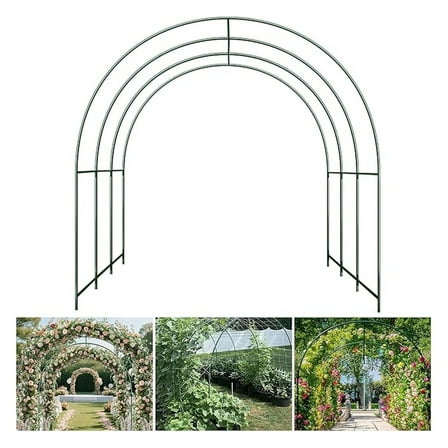 Garden Arch for Climbing Plants, 9.85ft Heavy Duty Arbor Archway - Wedding & Backyard Decor Support Frame