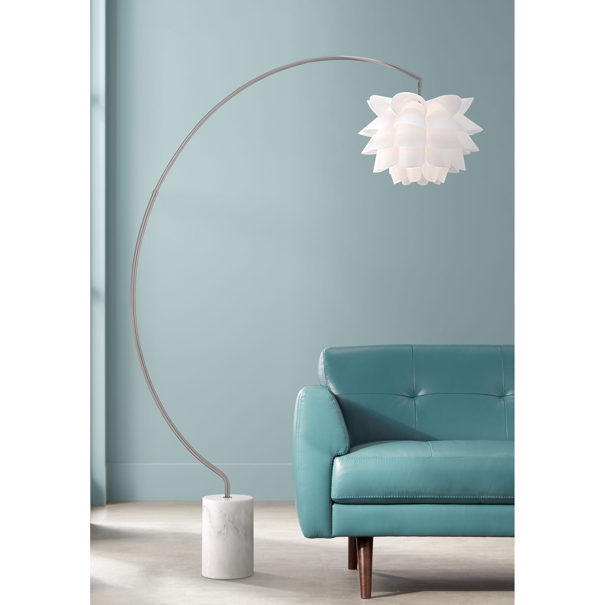 possini euro design white flower floor lamp