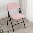 thumbnail image 2 of SUNSIOM Folding Dining Chair Seat and Back Cover Set Solid Color Jacquard Stretch Chair Slipcover Home Decoration, 2 of 6