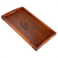 thumbnail image 3 of Fdit Large Wood Serving tea Water Drinks Tray Wooden Breakfast Tea Serving Tray With Handle, Serving Tray With Handle, 3 of 8