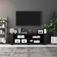 thumbnail image 3 of 59" TV Stand Wooden Entertainment Media Center Storage Console Black, 3 of 8