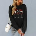 thumbnail image 5 of Sweatshirts for Women Crew Neck Hoodless Christmas Printed Casual Loose Sweatshirt Pullover, 5 of 6