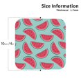 thumbnail image 3 of Pofeuu Watermelon Print Leather Coasters Set of 6, Round Cups Mugs Mat Pad for Home Kitchen Heat Resistant Drink Coasters,Square, 3 of 7