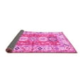 thumbnail image 2 of Ahgly Company Indoor Square Geometric Pink Traditional Area Rugs, 4' Square, 2 of 4