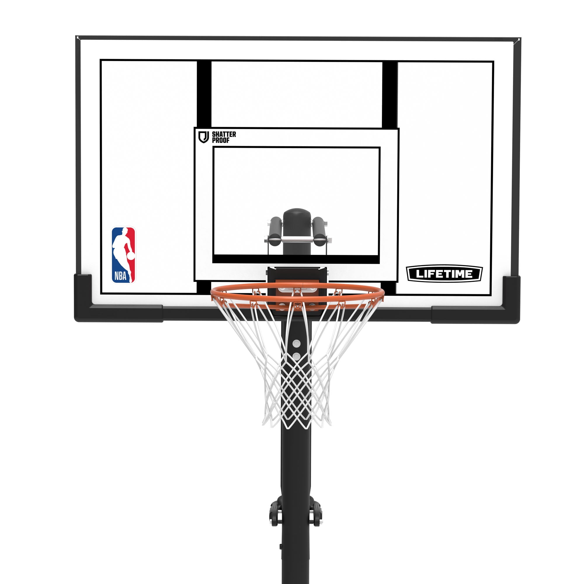 Lifetime NBA Branded 7.5 ft. - 10 ft. Adjustable Height 52" In-Ground Basketball Hoop