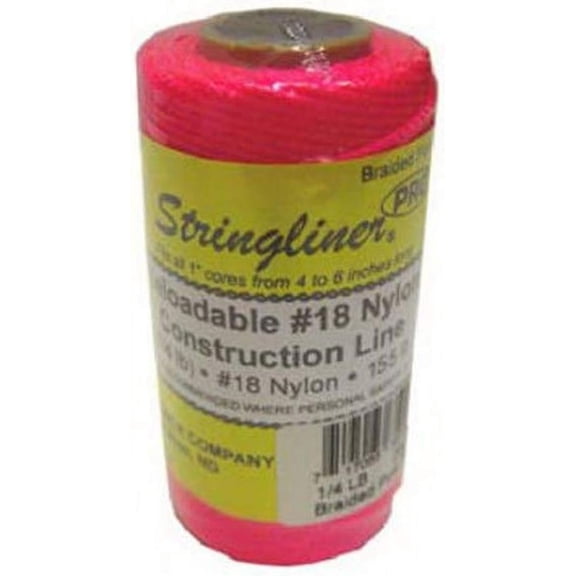 STRINGLINER COMPANY 35162 18 Construction Replacement Roll Braided FL. Pink 250', Pack of 1, Multi
