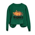 thumbnail image 4 of Aboser HAGRID'S Pumpkin Farm Sweatshirts for Women Oversized Casual Long Sleeve Pullover Shirts Retro Thanksgiving Holiday Tops Fall Fleece Crewneck Sweatshirt Y2k Clothes Army Green L, 4 of 4