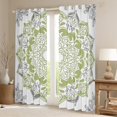 thumbnail image 2 of jejeloiu Retro Flowers Black Out Curtains,Bohemian Floral Curtains Pack of 2 (42x63 Each),Green White Bedroom Curtains For Girls Kids,Breathable Home Decor, 2 of 6