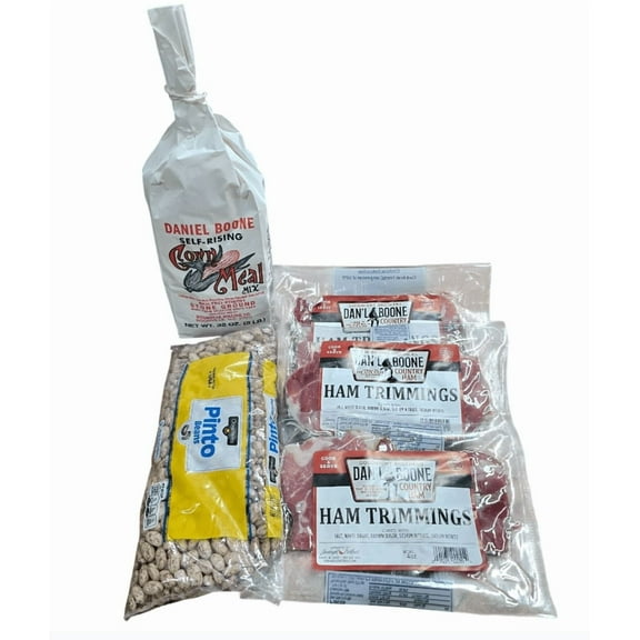 Pinto Bean Meal Bundle, Country Ham Trimmings & Corn Meal Mix