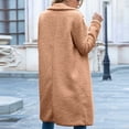 thumbnail image 6 of Women's Fuzzy Fleece Lapel Open Front Long Cardigan Coat Warm Winter Outwear Jackets for Women Womens Clothes, 6 of 7