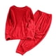 thumbnail image 3 of TaTaai Cozy Flannel Pajama Set for Women， Winter Warm Sleepwear with Elastic Waistband， Soft Plush Long Sleeve Loungewear for Indoor Wear Gift, 3 of 6