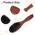 thumbnail image 2 of 2 piezas de cepillo de cerdas de jabalí, cerdas naturales suaves para pelo fino y fino para mujeres, hombres y niños, cepillo portátil de madera para moños rectos, adecuado para varios estilos, 2 of 7