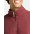 thumbnail image 4 of George Men's and Big Men's Pique Fleece Quarter Zip Pullover with Long Sleeves, Sizes S-3XL, 4 of 5