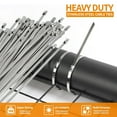 thumbnail image 2 of Heavy Duty Metal Zip Ties (With Tie Cutter) Uv Resistant Stainless Steel Zip Ties, 11.8 Inch 50 Pieces, Self-Locking Zip Ties, Suitable For Fixing Fences, Pipes, Etc. Outdoor., 2 of 9