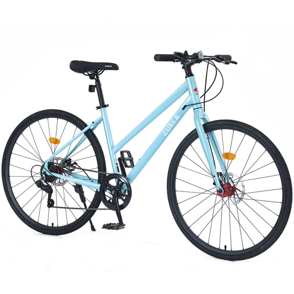 7 Speed Hybrid bike Disc Brake 700C Road Bike For men women's City Bicycle