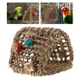 thumbnail image 2 of Rustic Bird Hanging Hammock Cave Parrot Cage Rattan Nest Sleeping Bed Swing, 2 of 9