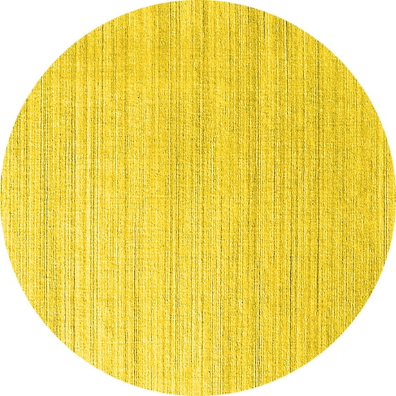 Ahgly Company Indoor Round Oriental Yellow Industrial Area Rugs, 6' Round