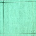 thumbnail image 1 of Ahgly Company Indoor Square Solid Turquoise Blue Modern Area Rugs, 6' Square, 1 of 4