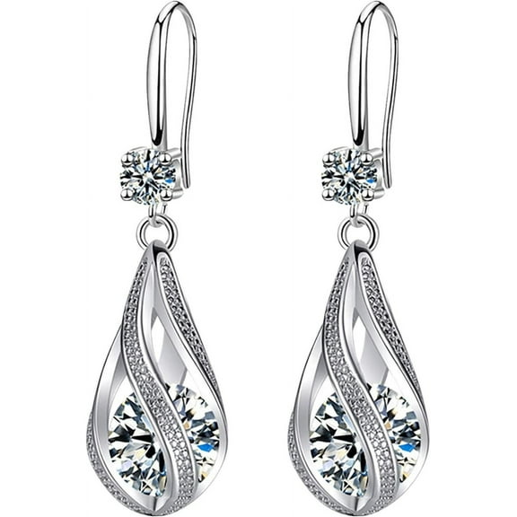 APIPEE 925 Sterling Silver Drop Earrings for Women Trendy Wedding Earrings Jewelry