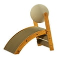 thumbnail image 4 of kusrkot Cardboard Cat Scratcher R Shape Eco Friendly Rotating Ball Toys Semi Arch Sturdy 50x25x50cm, 4 of 9