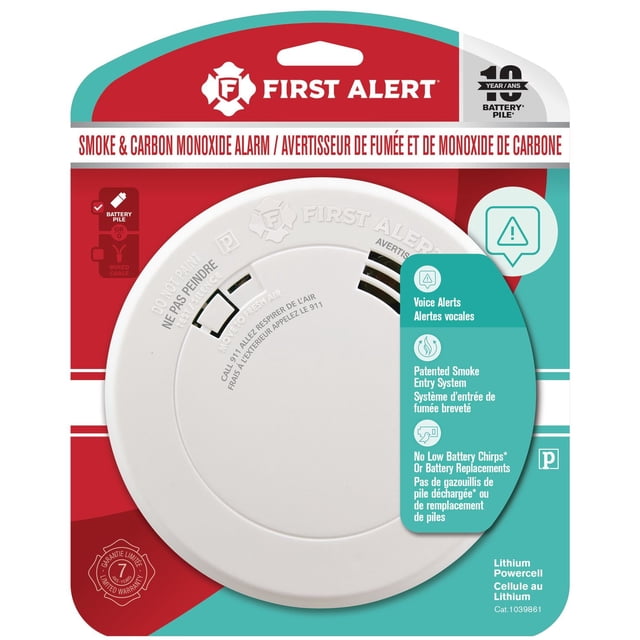 First Alert BRK PRC710A Smoke and Carbon Monoxide Alarm with Built-In 10-Year Battery