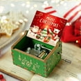 thumbnail image 4 of Caja de música de regalo con manivela caja de música navideña vintage regalos de madera para niños y niñas, 4 of 6