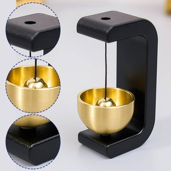 Doorbell Chime Wind Chime Suction Mount Brass Alloy Magnetic Attachment Entrance Alert Decorative Home Door Accessory for Housewarming Gift Pleasant Sound Easy Install for Various Doors