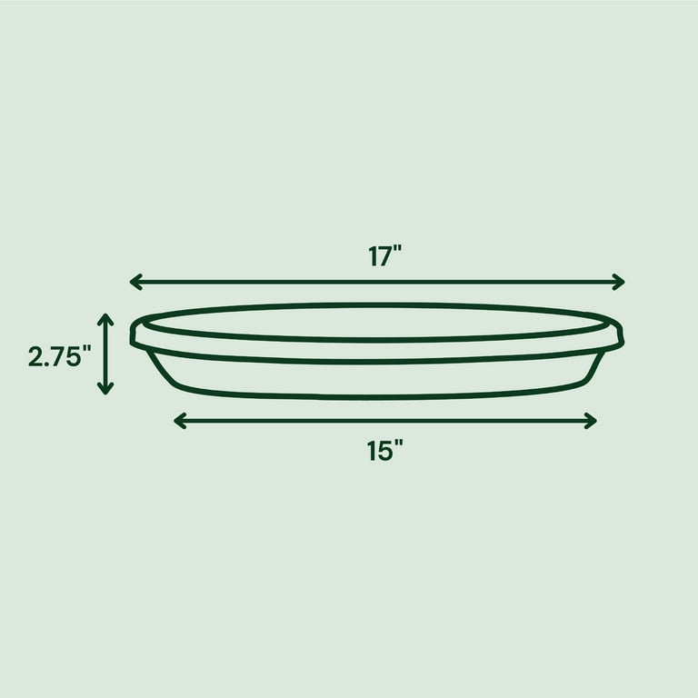 Bloem 20-in Terra Round Plastic Plant Saucer Tray with Water