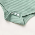 thumbnail image 6 of TOWED22 Infant Baby Girl Clothes 3 Pcs Outfits Fall Winter Long Sleeve Crew Neck Graphic Print Bodysuit Romper Flare Pants Headband Set(Green,9-12 M), 6 of 8