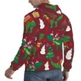 thumbnail image 3 of Bingfone Dinosaur Christmas Happy New Year Men'S Drawstring Hoodie Long Sleeve Pocket Sweatshirts-Xx-Large, 3 of 9