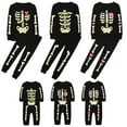 thumbnail image 3 of SILVERCELL Boys Girls Brother and Sister Matching Glowing Outfits Teens Kids Halloween Skeleton Printed T-shirts Top + Pants 2Pcs Pajamas Set 1-15T, 3 of 7