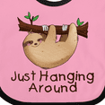 thumbnail image 4 of Inktastic Just Hanging Around with Cute Sloth Boys or Girls Baby Bib, 4 of 4