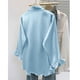 thumbnail image 5 of RKSTN Long Sleeve Shirts for Women Oversized Lapel Button Down Satin Silk Blouses Womens Casual Solid Plus Size Tunrndown Collar Loose Comfy Business Dressy Blouse Top Fall Spring Clothes, 5 of 6